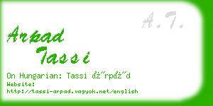 arpad tassi business card